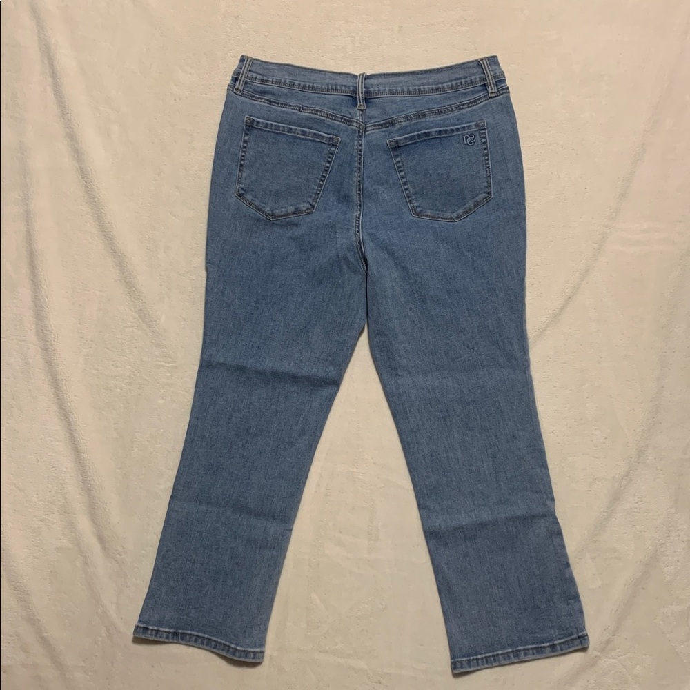 Diane Gilman DG2 Embellished Jeans animal print ankle crop 14P - Picture 5 of 8